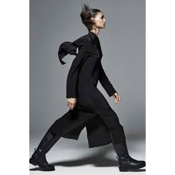 COS Silk Cape Dress Black Quiet Luxury 2 - Picture 2 of 14